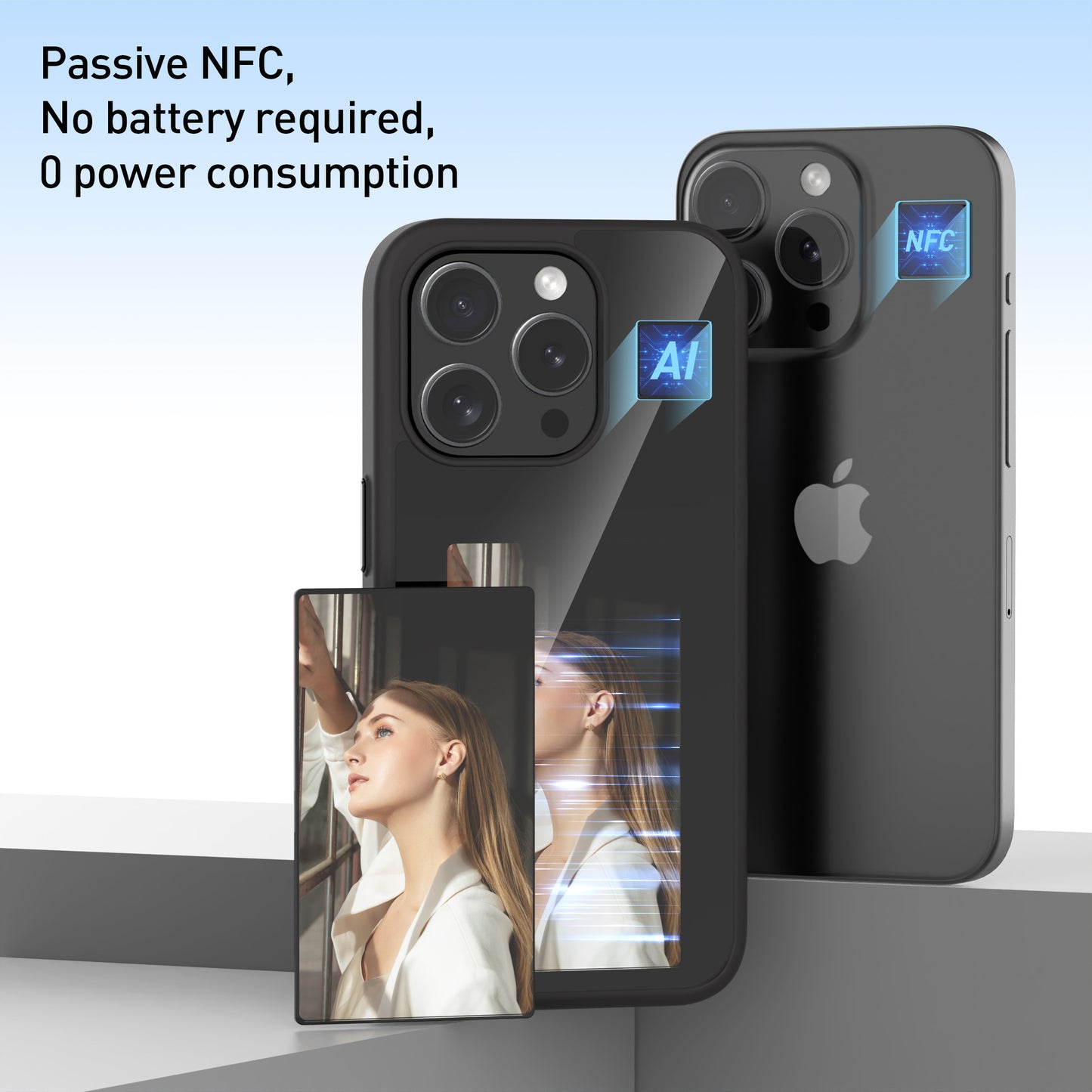 E-ink NFC Smart Screen phone case shockproof shell