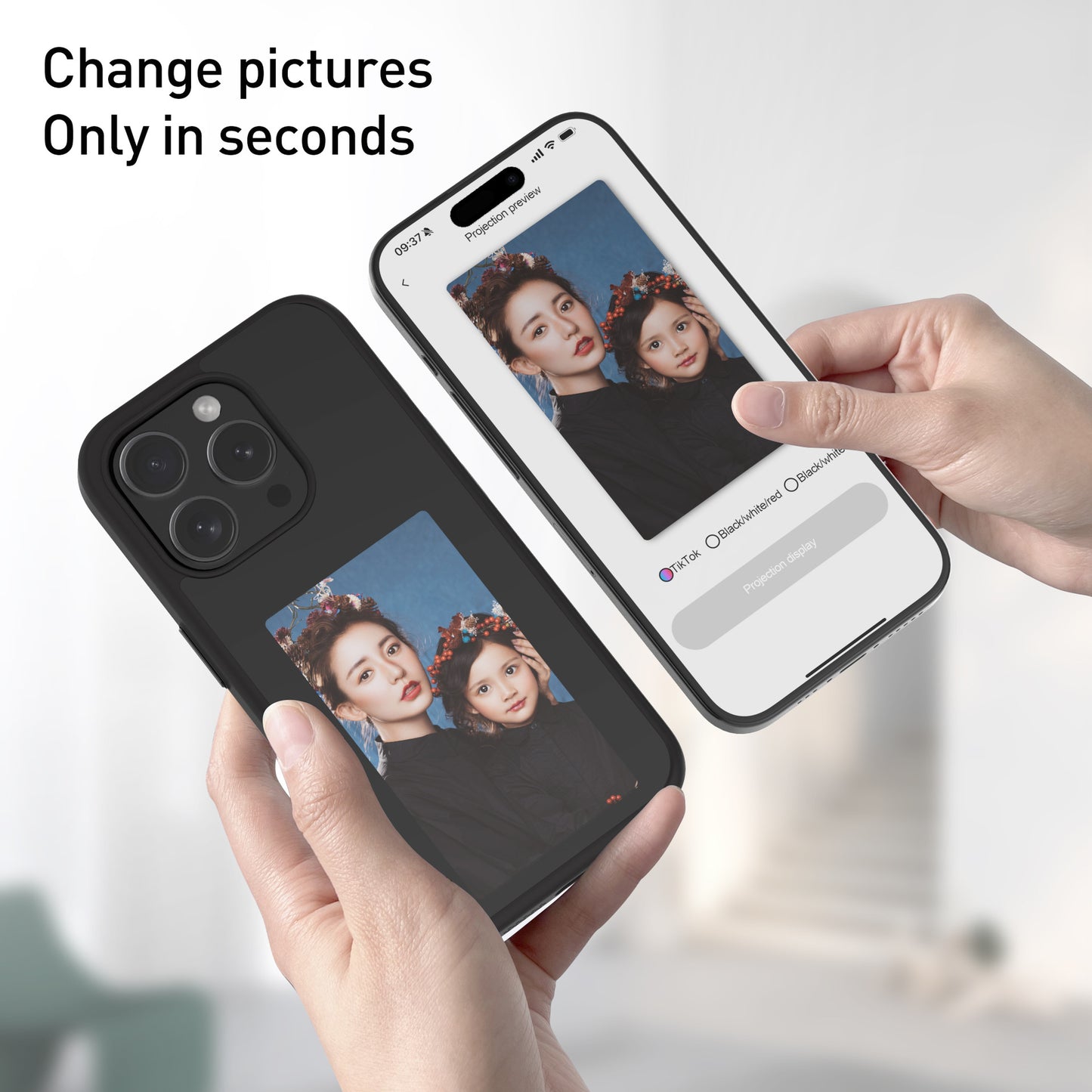 E-ink NFC Smart Screen phone case shockproof shell