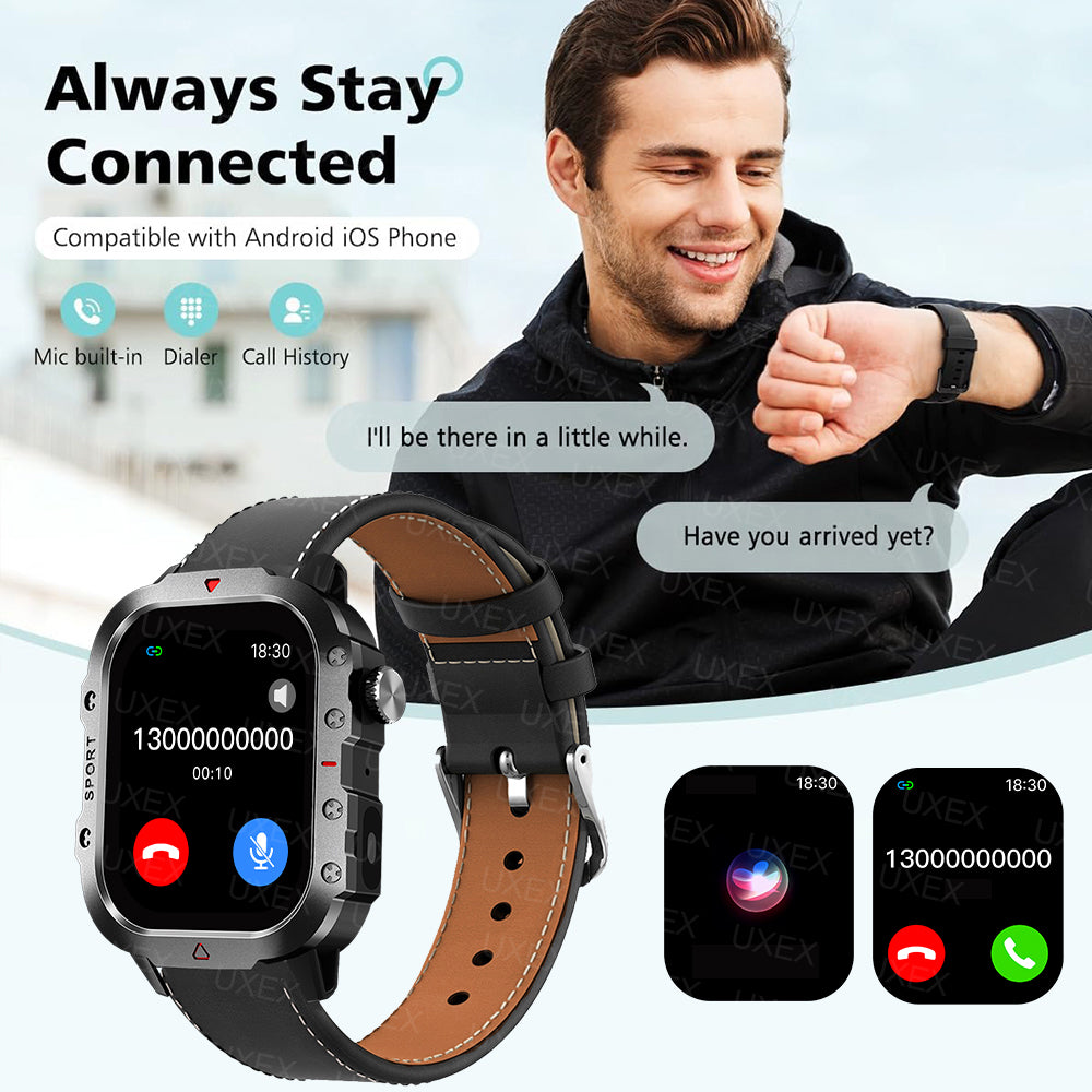 2026 New LED Men's Watch Bluetooth Talking Smartwatch Multi Sport Mode Health Monitor Outdoor Sport Multifunction Smartwatches