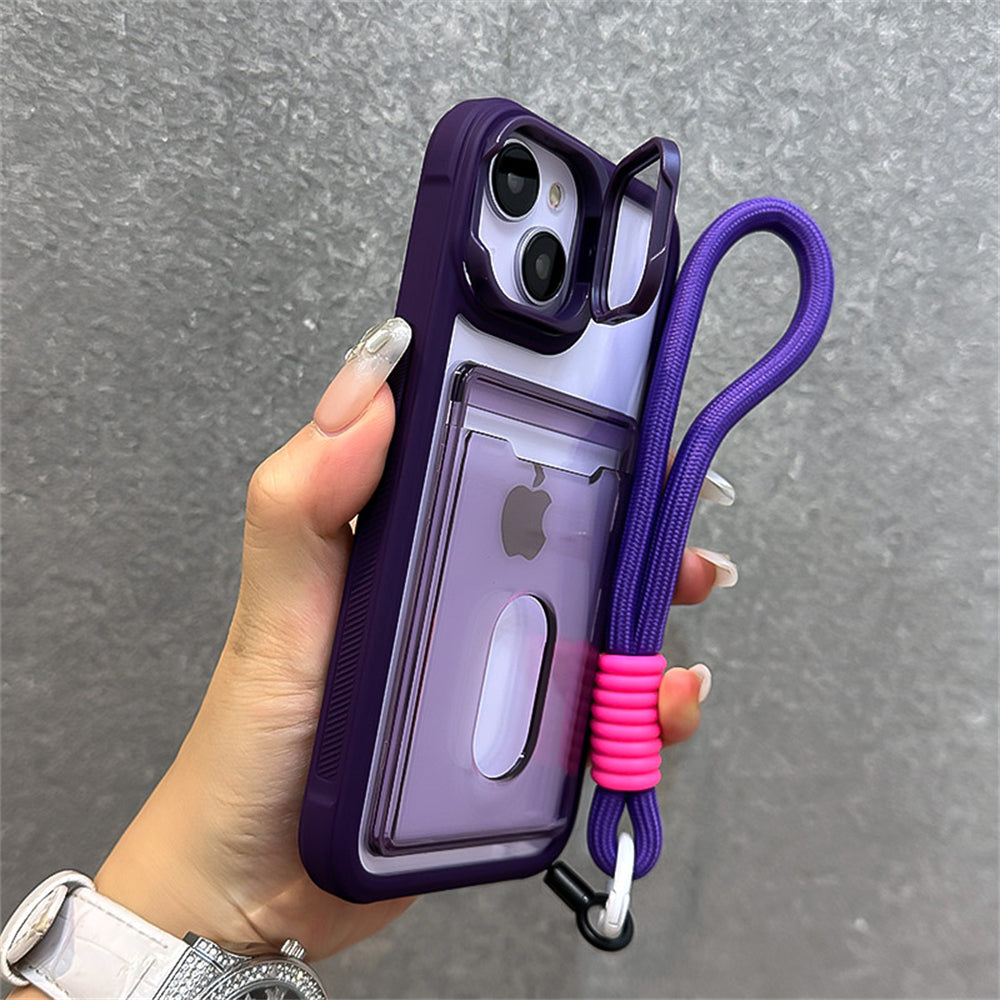 iPhone Luxury Card Holder Wallet Wrist Hand Strap Case