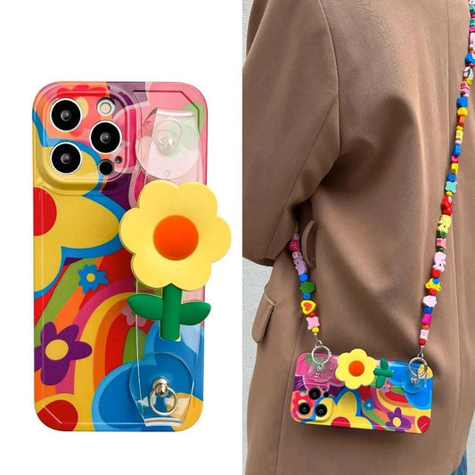 Small Yellow Flower Case For Iphone Small Yellow Flower Case & Straps 14 Long Cross Body