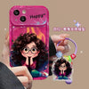 Cute Girl Case with Keychain
